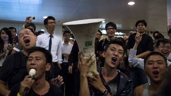 Акции протеста за демократизацию выборов в Гонконге - Sputnik Ўзбекистон
