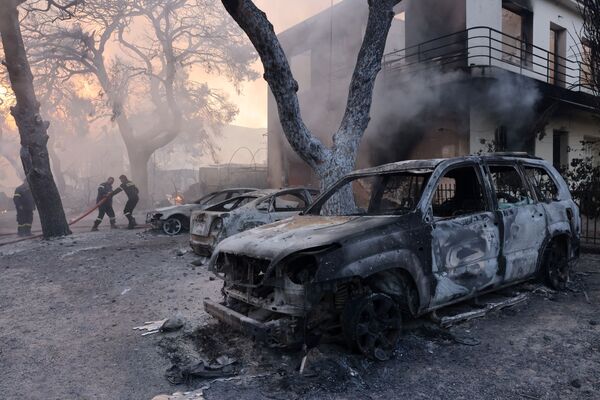 В пожаре вблизи селения Варибоби полностью или частично сгорели 94 дома, огнем уничтожены 82 машины. - Sputnik Узбекистан