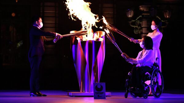 Церемония зажжения Паралимпийского огня в Токио - Sputnik Ўзбекистон