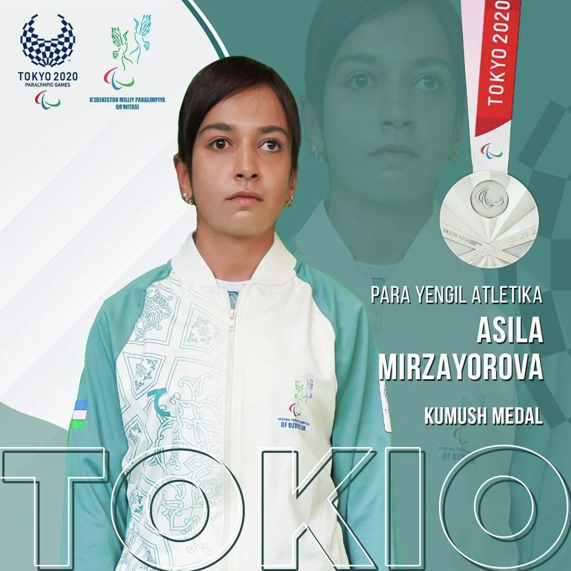 Asila Mirzayorova zavoyevala serebro na paralimpiade Tokio-2020 - Sputnik O‘zbekiston, 1920, 27.08.2021