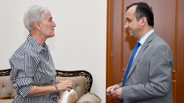 Посол Греции в Узбекистане Екатерини Нассика - Sputnik Узбекистан