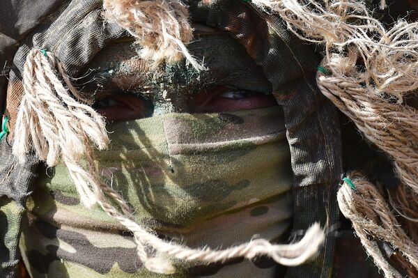 Военнослужащий на Антитеррористических учениях стран – членов ШОС Мирная миссия  2021  - Sputnik Узбекистан