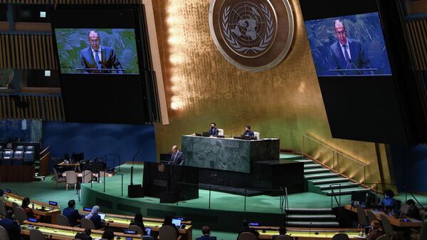 Выступление С. Лаврова на общеполитической дискуссии 76-й сессии ГА ООН - Sputnik Узбекистан