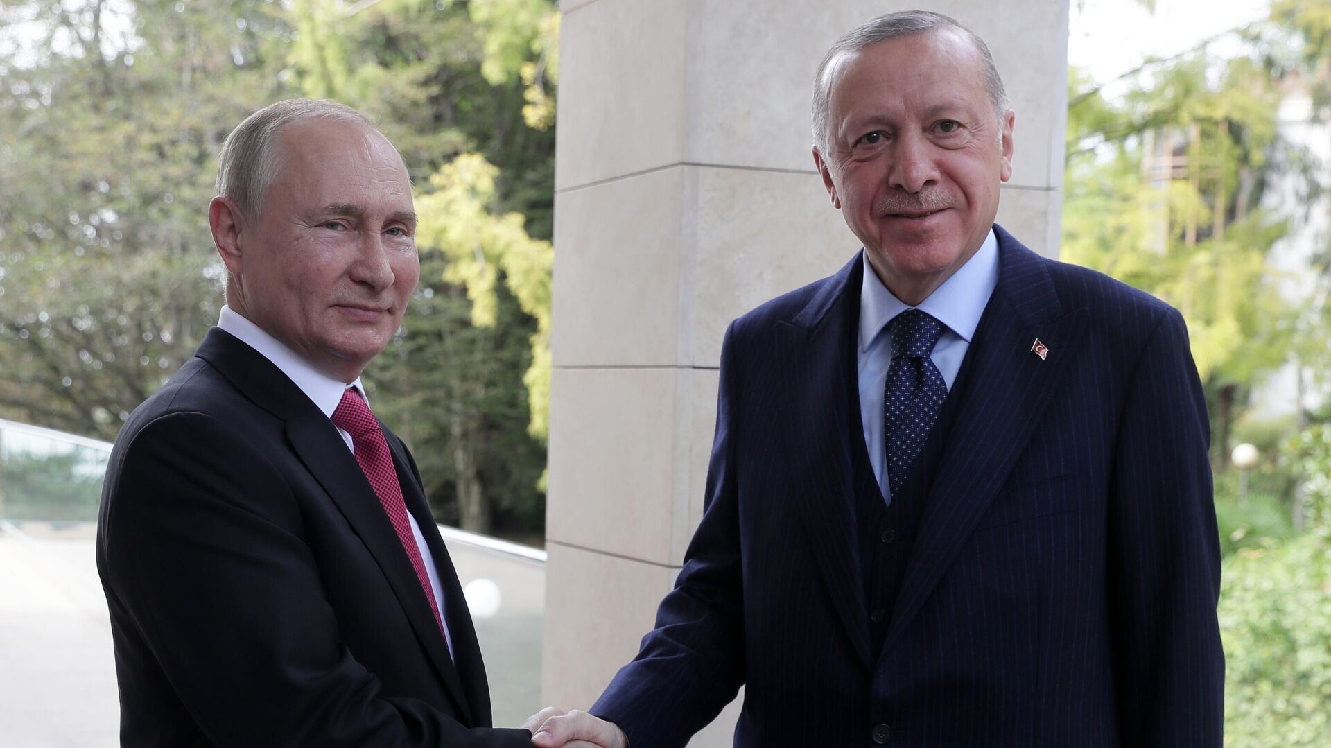 Президент РФ В. Путин провел переговоры с президентом Турции Р. Эрдоганом - Sputnik Ўзбекистон, 1920, 29.09.2021