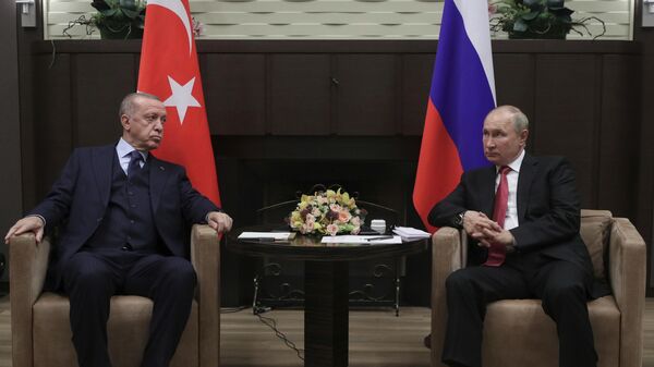 Prezident RF V. Putin provel peregovorы s prezidentom Turtsii R. Erdoganom - Sputnik Oʻzbekiston
