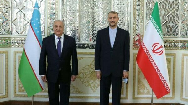 Министры иностранных дел Узбекистана и Ирана Абдулазиз Камилов и Хуссейн Амир Абдуллахиян на встрече в Тегеране - Sputnik Узбекистан