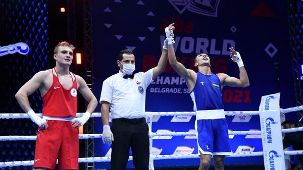 Abdumalik Xalakov proshel v polufinal na ChM po boksu v Serbii - Sputnik O‘zbekiston
