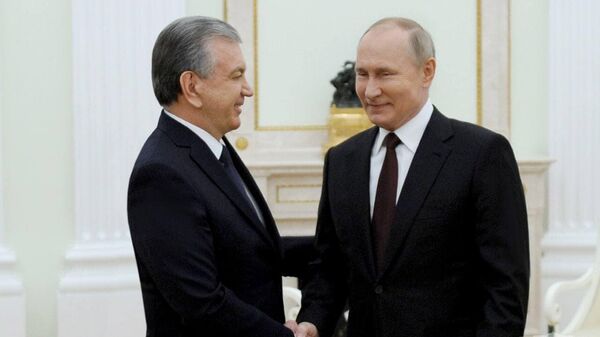 Шавкат Мирзиёев и Владимир Путин - Sputnik Узбекистан