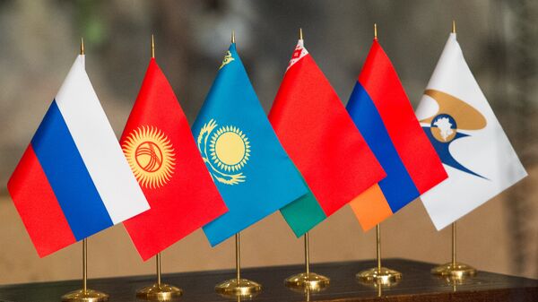 Флаги стран участниц ЕАЭС, архивное фото - Sputnik Узбекистан