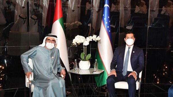 Премьер-министр ОАЭ посетил павильон Узбекистана на выставке в Дубае  - Sputnik Узбекистан
