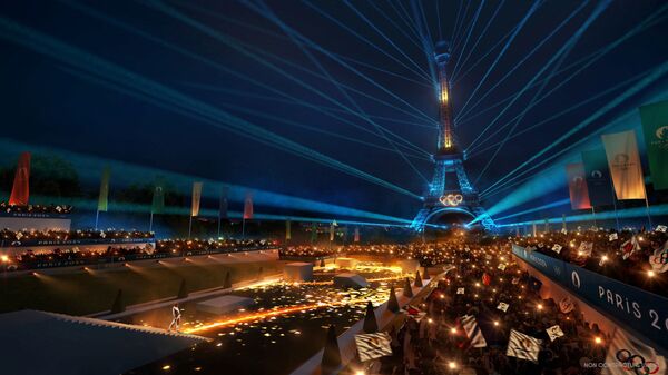 Визуализация церемонии открытия Олимпийских игр 2024 года в Париже  - Sputnik Узбекистан
