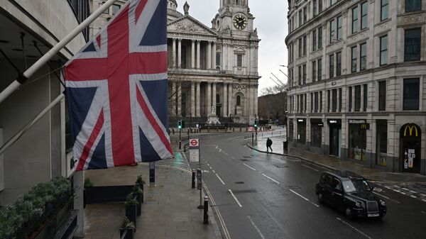 Britanskiy flag na ulitsax Londona - Sputnik O‘zbekiston