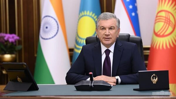 Шавкат Мирзиёев во время саммита “Индия – Центральная Азия” - Sputnik Узбекистан