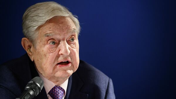 Hungarian-born US investor and philanthropist George Soros delivers a speech on the sideline of the World Economic Forum (WEF) annual meeting, on January 24, 2019 in Davos, eastern Switzerland. - Sputnik Узбекистан