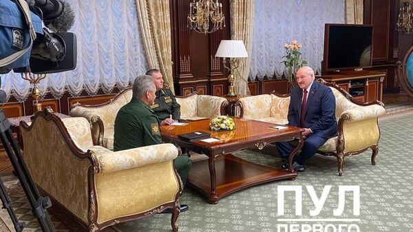 Встреча Александра Лукашенко и Сергея Шойгу  - Sputnik Ўзбекистон