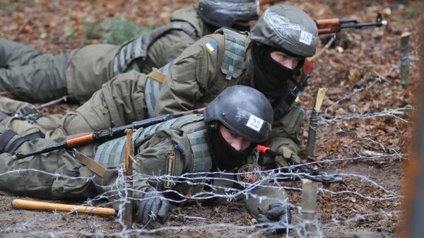 Подготовка пехоты Нацгвардии Украины  - Sputnik Узбекистан