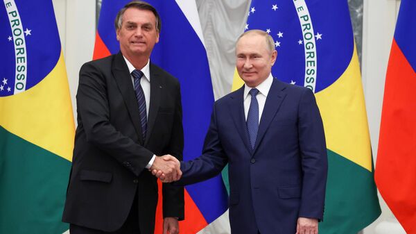 Prezident RF Vladimir Putin i prezident Brazilii Jair Bolsonaru - Sputnik O‘zbekiston