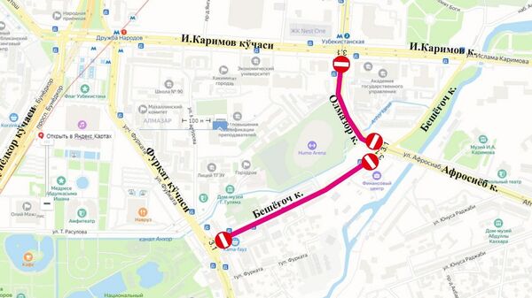 Схема перекрытия улиц в Ташкенте во время празднования Навруза - Sputnik Узбекистан