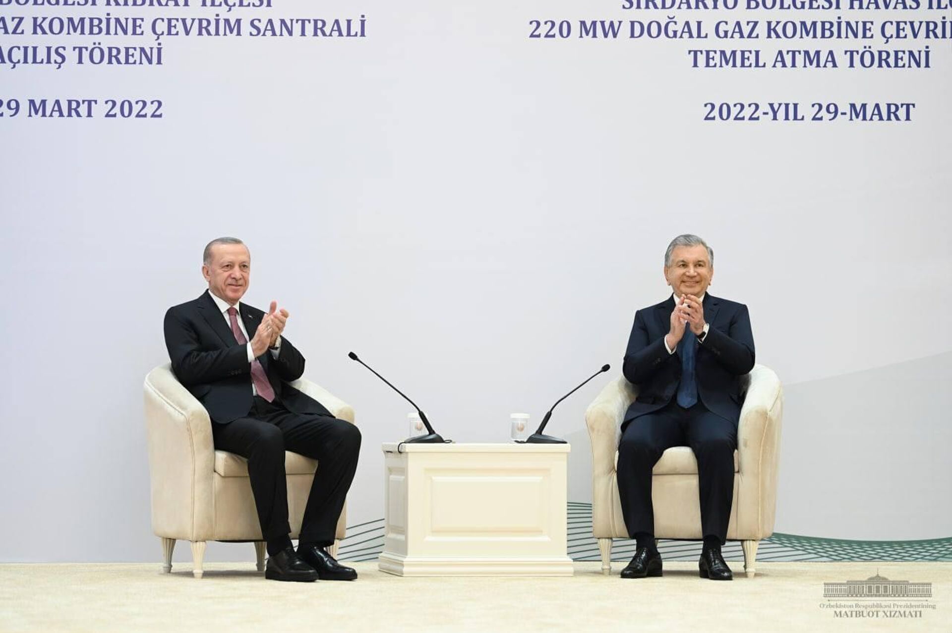 Президенты Узбекистана и Турции запустили электростанцию в Кибрае - Sputnik Узбекистан, 1920, 30.03.2022
