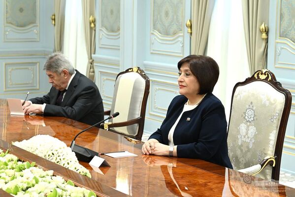 Фото со встречи Шавката Мирзиёева и Сахибы Гафаровой. - Sputnik Узбекистан