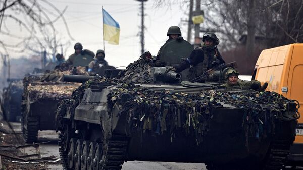 Военнослужащие украинских Вооруженных сил в Буче - Sputnik Ўзбекистон