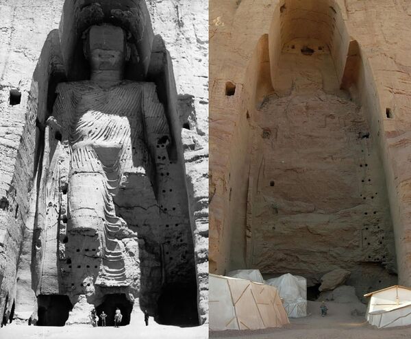Бамианская статуя Будды до и после разрушения - Sputnik Узбекистан
