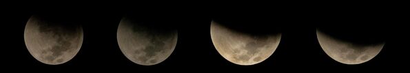 Комбинация из четырех фотографий лунного затмения в Бразилии. - Sputnik Узбекистан