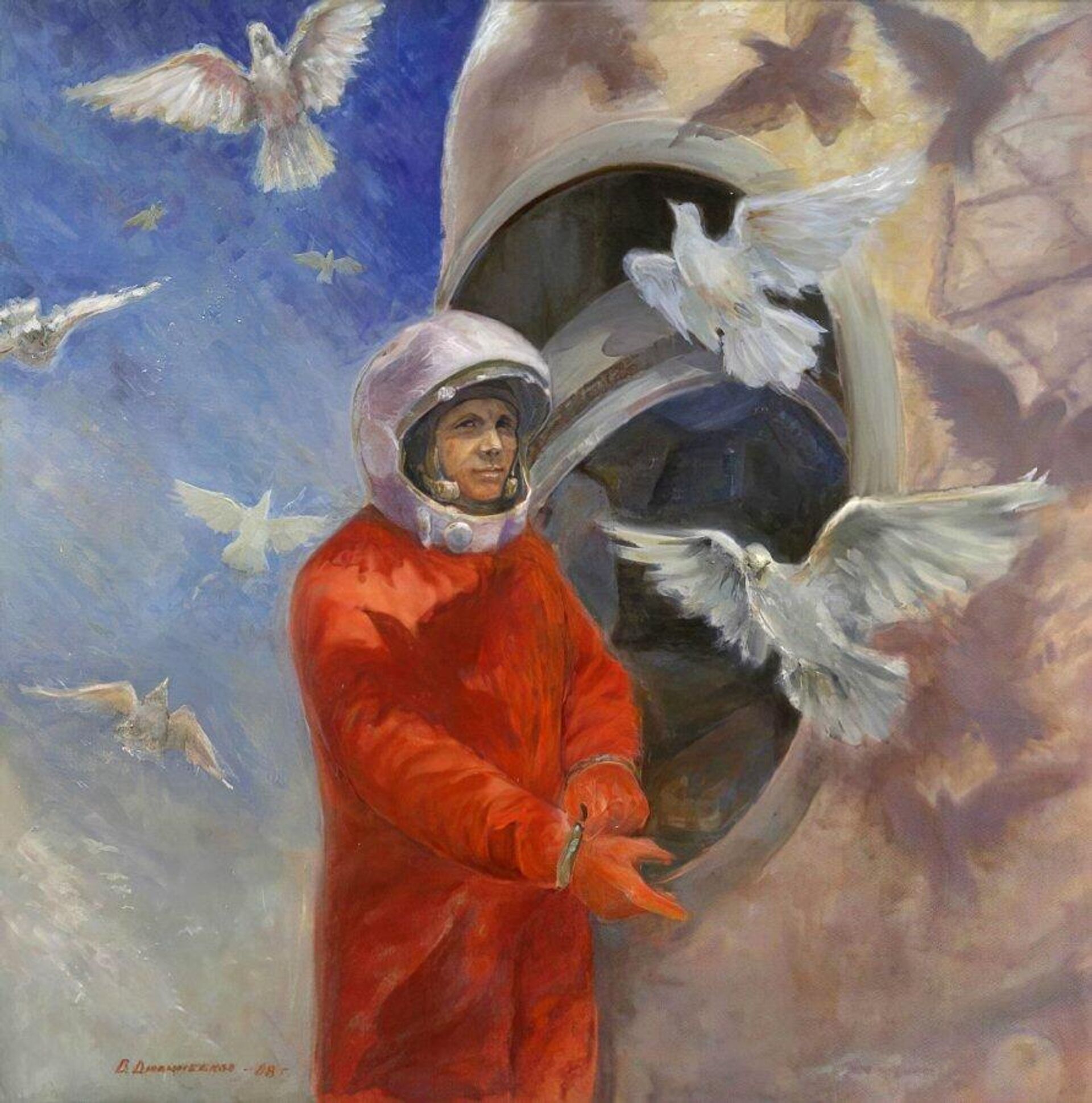 Владимир Джанибеков. Гагарин перед стартом. 1988 - Sputnik Узбекистан, 1920, 16.05.2022