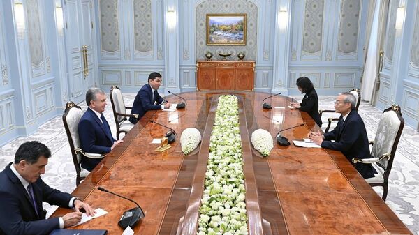 Prezident Shavkat Mirziyoyev prinyal generalnogo sekretarya ShOS Chjana Mina. - Sputnik O‘zbekiston