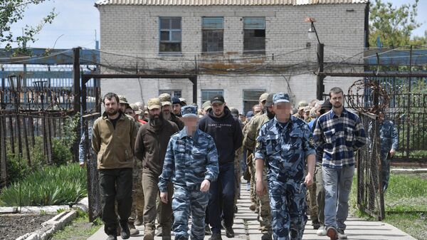 Украинские военнопленные в исправительном учреждении ДНР - Sputnik Ўзбекистон