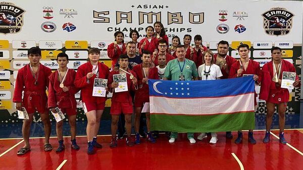 Сборная Узбекистана на чемпионате Азии по самбо в Ливане - Sputnik Узбекистан