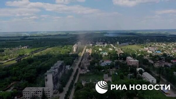 Video RIA Novosti. Razrusheniya v Popasnoy - Sputnik O‘zbekiston