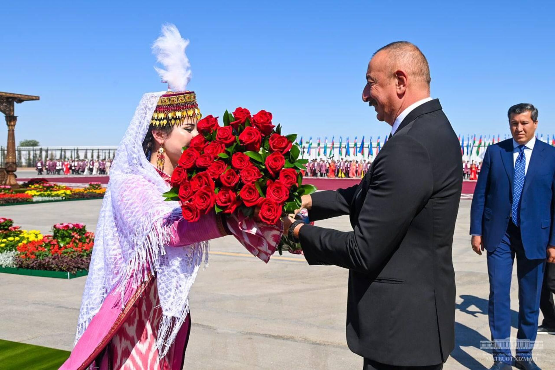 Prezident Azerbaydjana Aliyev pribil v Xorezmskuyu oblast - Sputnik O‘zbekiston, 1920, 22.06.2022