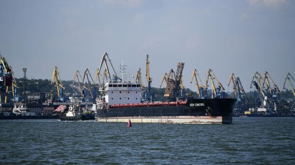 Первое иностранное судно вышло в море из порта Мариуполя - Sputnik Узбекистан