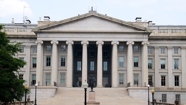Фасад министерство финансов США в Вашингтоне - Sputnik Ўзбекистон