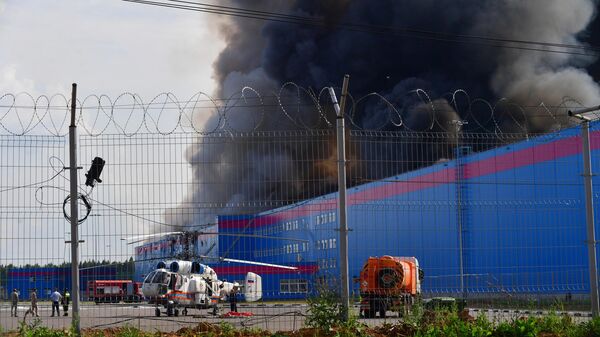 Пожар на складе OZON в Подмосковье - Sputnik Узбекистан