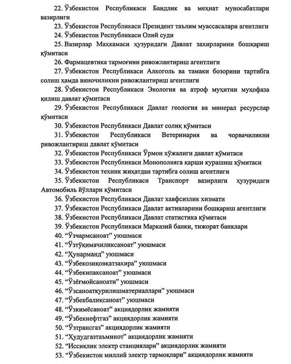 Список организаций имеющих право рекомендовать обучающихся на вечерние и заочные курсы - Sputnik Ўзбекистон