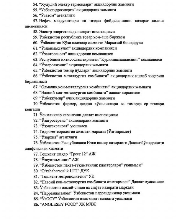 Список организаций имеющих право рекомендовать обучающихся на вечерние и заочные курсы - Sputnik Ўзбекистон