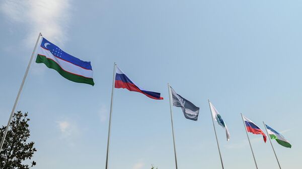 Самарканд, украшенный флагами и символикой саммита ШОС-2022 - Sputnik Ўзбекистон