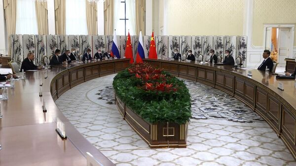  Встреча Владимира Путина с Председателем Китайской Народной Республики Си Цзиньпином - Sputnik Ўзбекистон