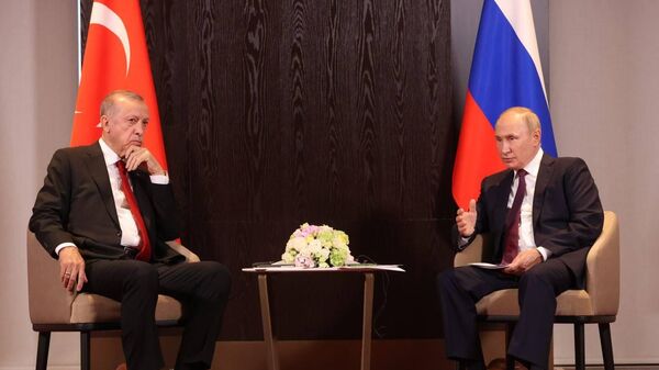 Встреча Путина и Эрдогана в Ташкенте - Sputnik Узбекистан