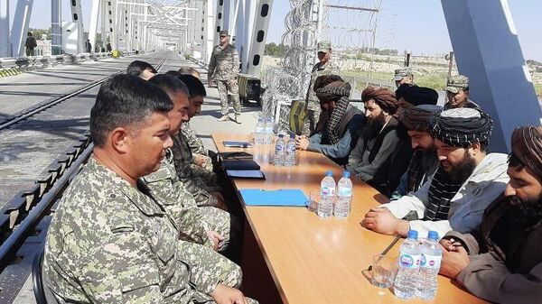 Встреча делегаций Узбекистана и Афганистана на границе - Sputnik Ўзбекистон
