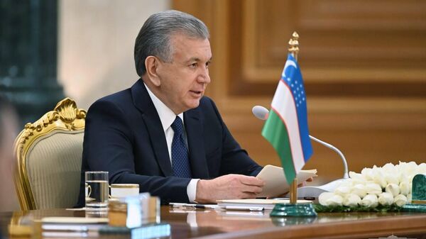 Президенты Узбекистана Шавкат Мирзиёев и Туркменистана Сердар Бердымухамедов провели переговоры в расширенном составе с участием делегаций двух стран - Sputnik Узбекистан