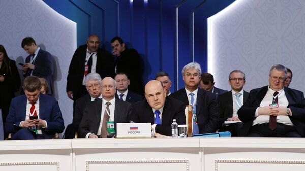 Премьер-министр РФ М. Мишустин принимает участие в заседании Совета глав правительств СНГ в Астане - Sputnik Узбекистан