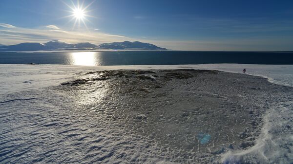 Vid na Severniy Ledovitiy okean s arxipelaga Shpisbergen. - Sputnik O‘zbekiston