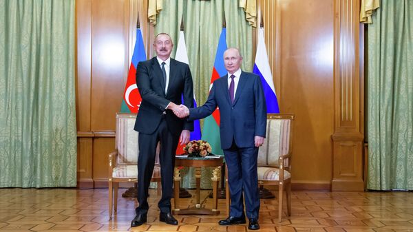 Трёхсторонние переговоры президента РФ, президента Азербайджана и премьер-министра Армении - Sputnik Ўзбекистон