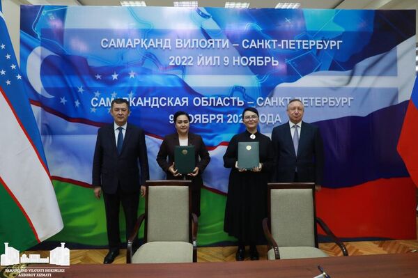 Самарканд посетила делегация из Санкт-Петербурга во главе с губернатором Бегловым - Sputnik Ўзбекистон