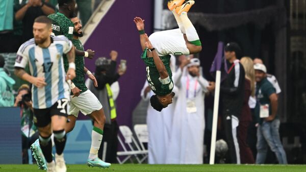 Матч чемпионата мира в Катаре между сборными Аргентины и Саудовской Аравии - Sputnik Узбекистан