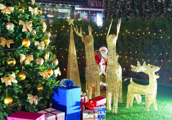 Дед Мороз и волшебные олени - одни из главных символов наступающего праздника. - Sputnik Узбекистан