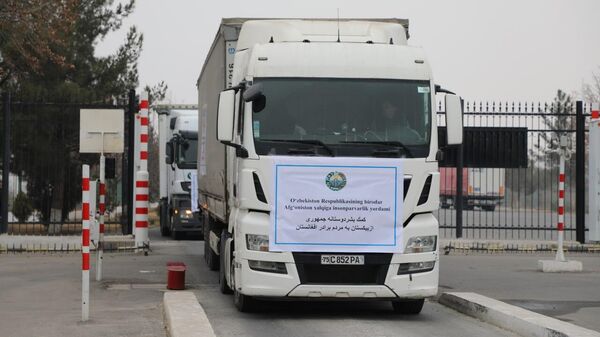 Узбекистан направил в Афганистан девять специальных грузовиков с гуманитарной помощью. - Sputnik Узбекистан